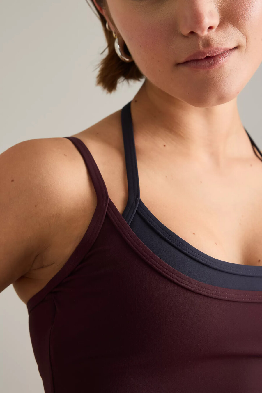 camiseta de tirantes de doble capa tala dayflex
