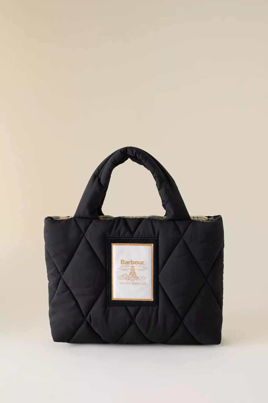 mini bolso tote acolchado mariah de barbour