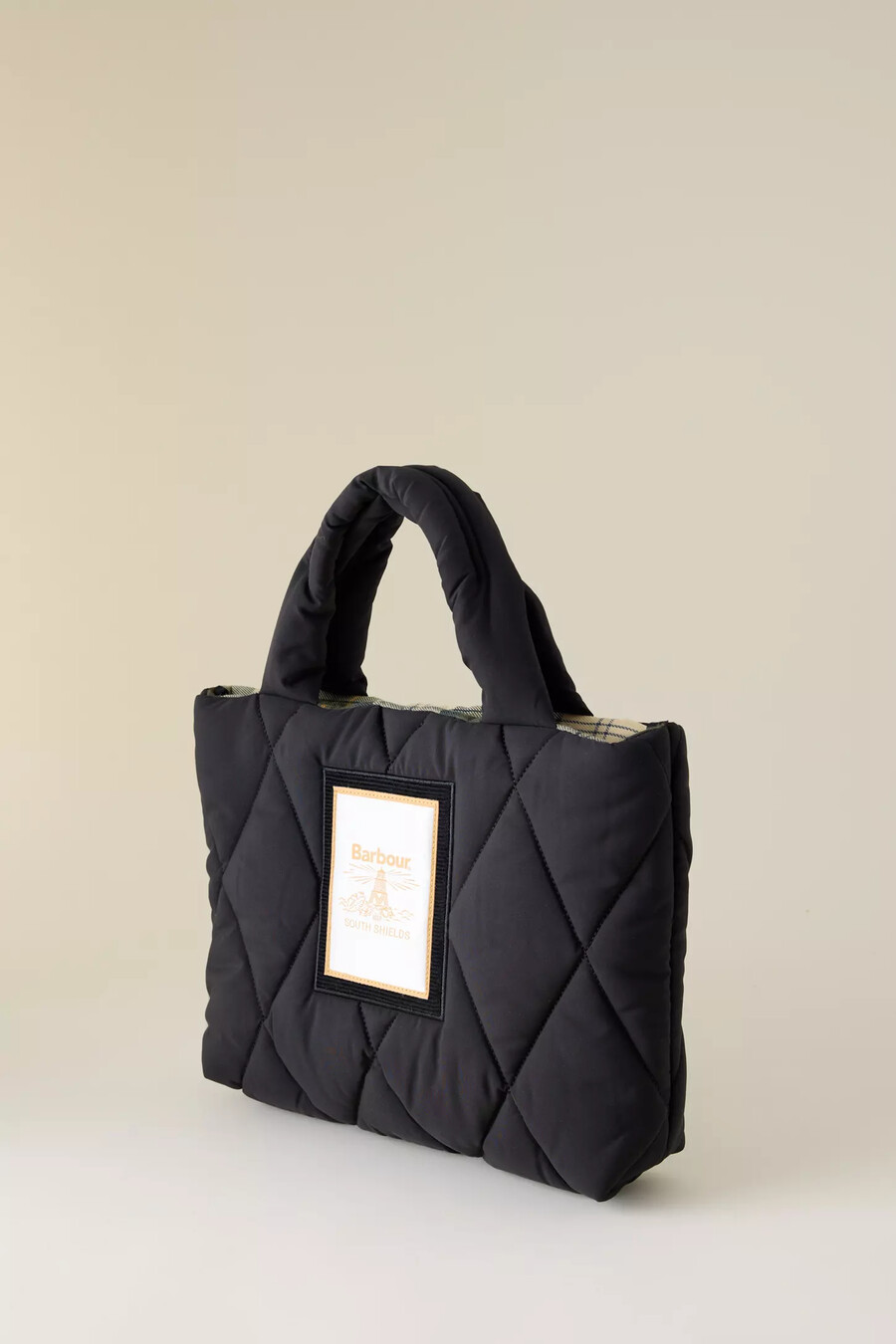 mini bolso tote acolchado mariah de barbour
