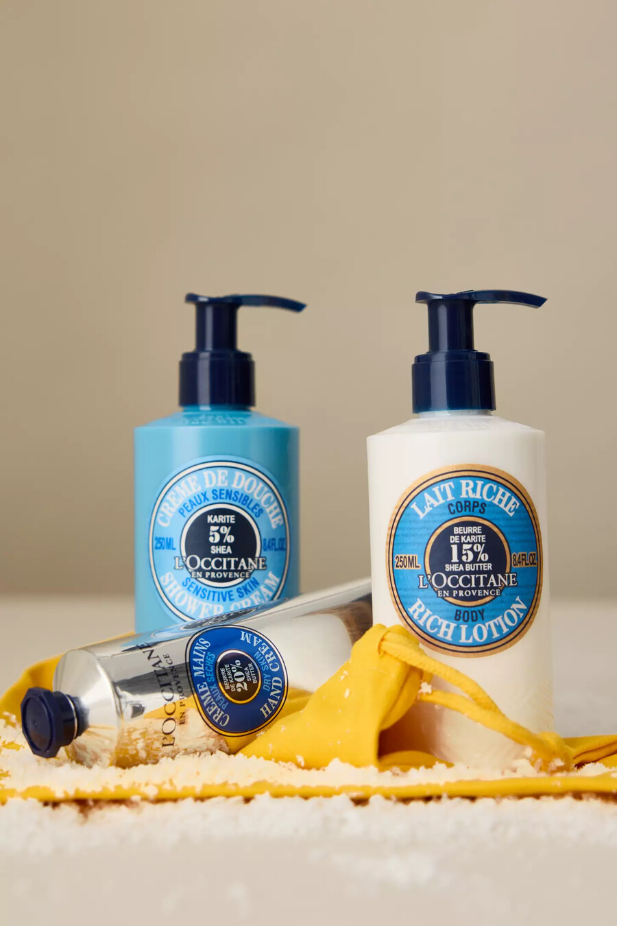 set de regalo de la colección de cuidado corporal con manteca de karité de loccitane
