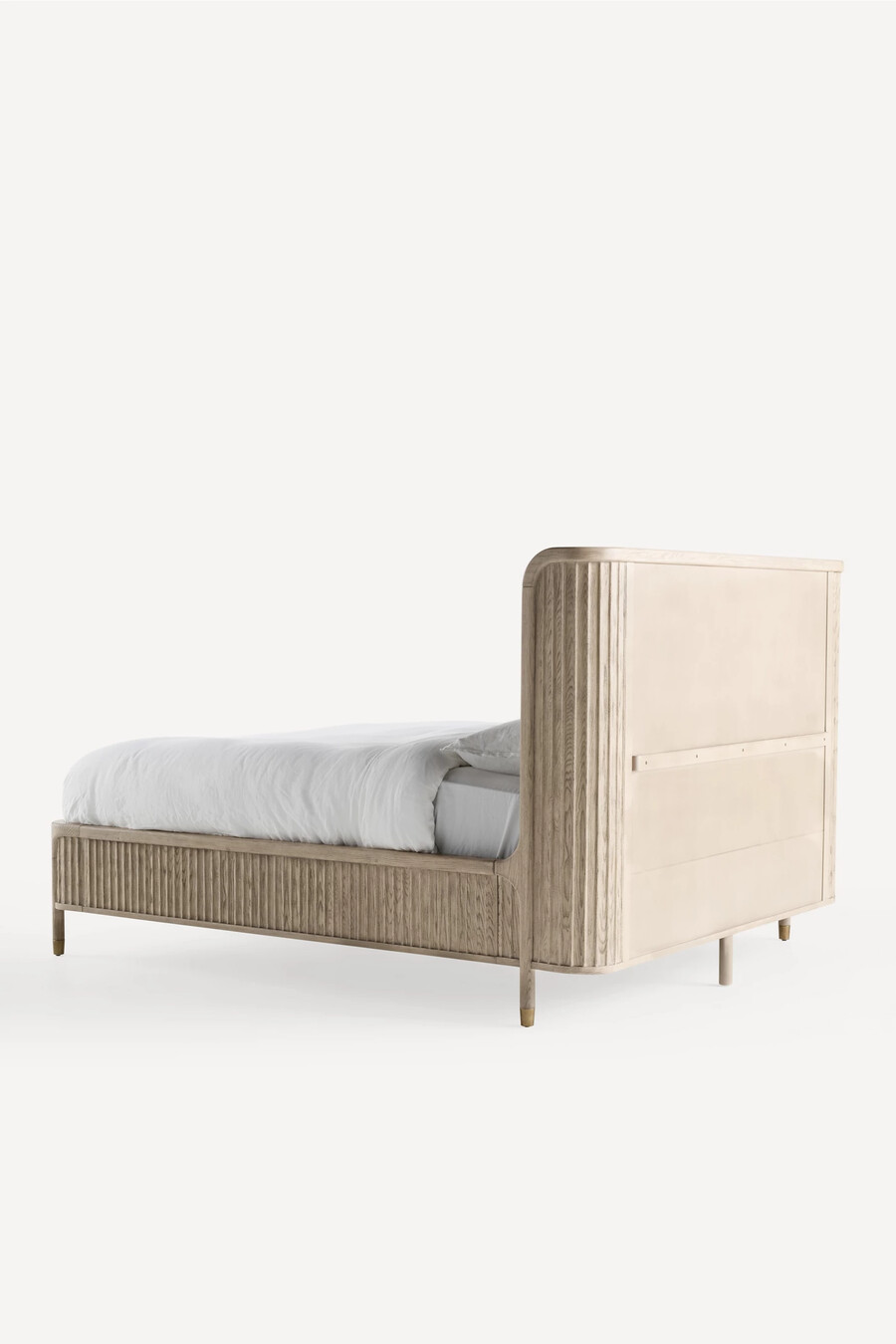 la cama de madera estriada isla