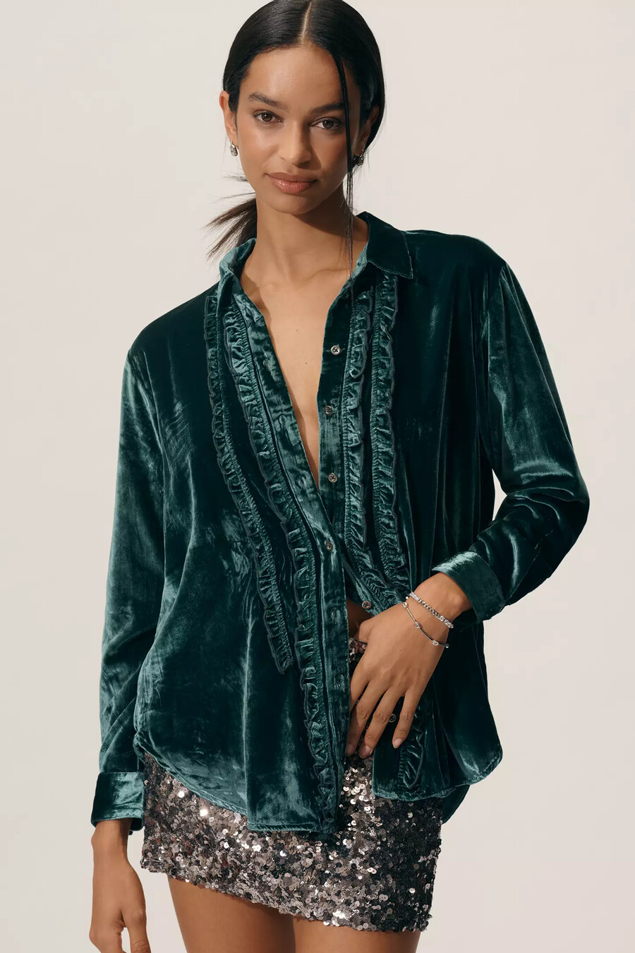 camisa de esmoquin extragrande con botones de pilcro