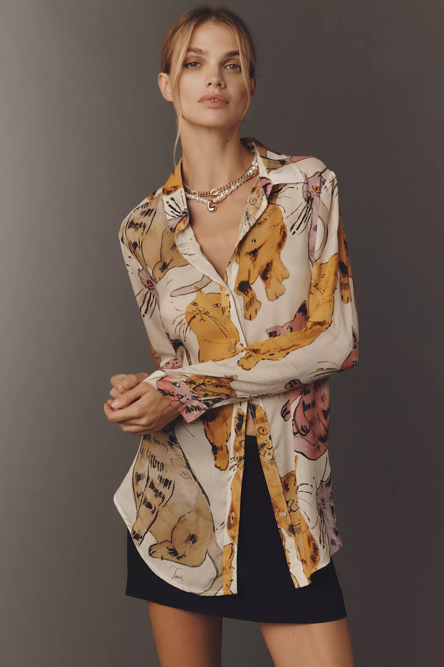 camisa relajada pilcro the romy