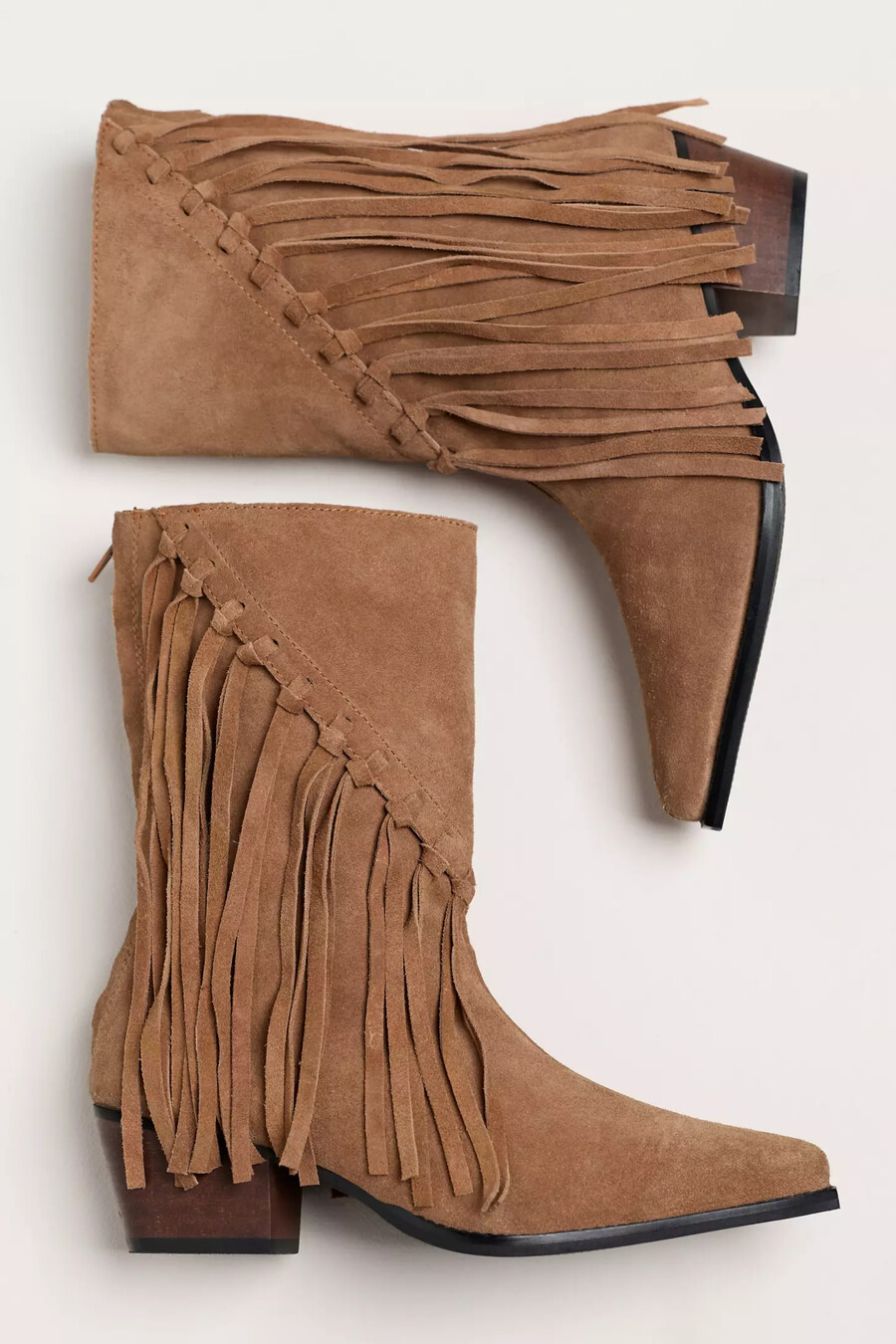 botas de ante con flecos matisse buck