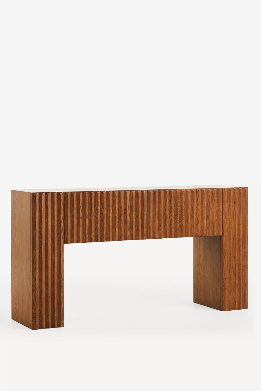 mesa consola de roble tallado omari