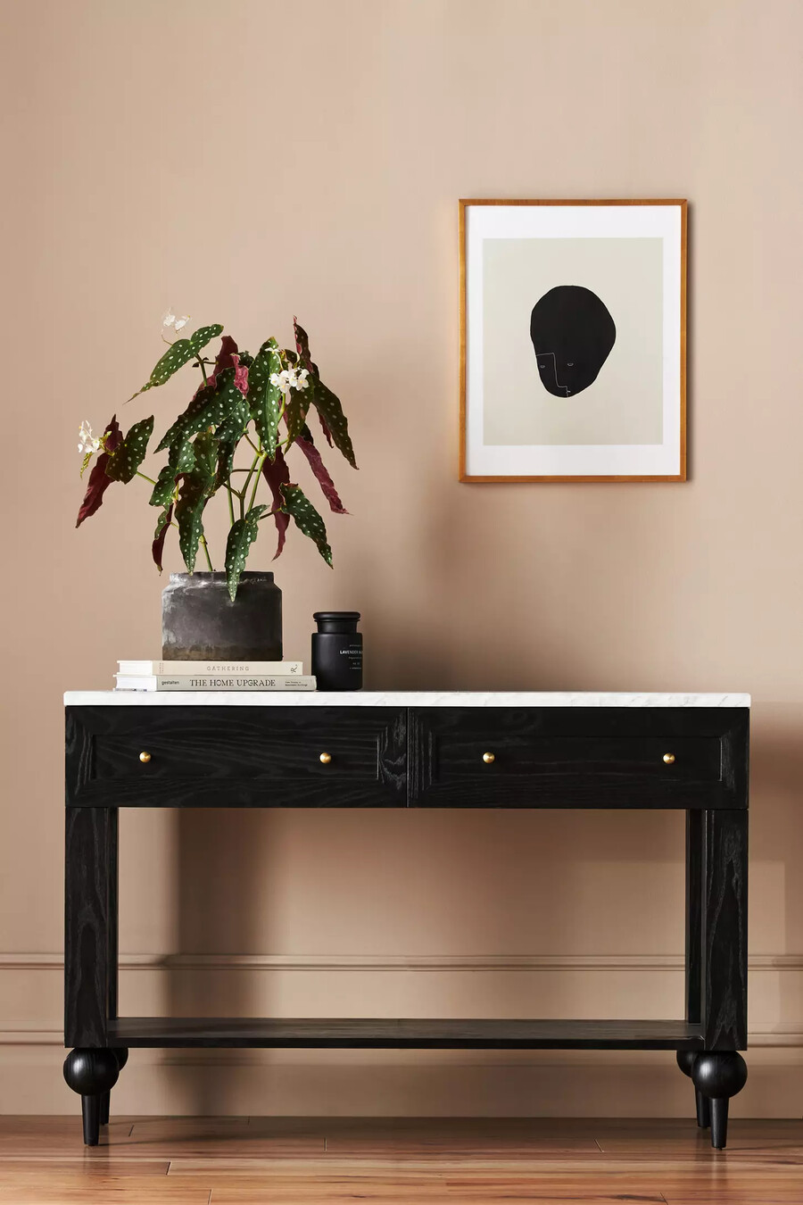 mesa consola de entrada de helecho