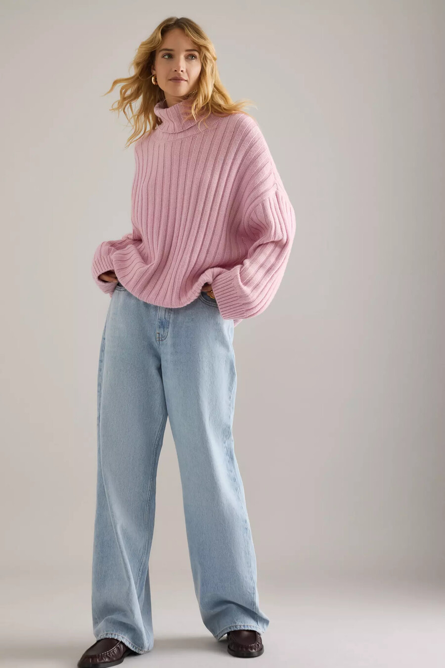 jersey de canalé con cuello vuelto maeve de barbour