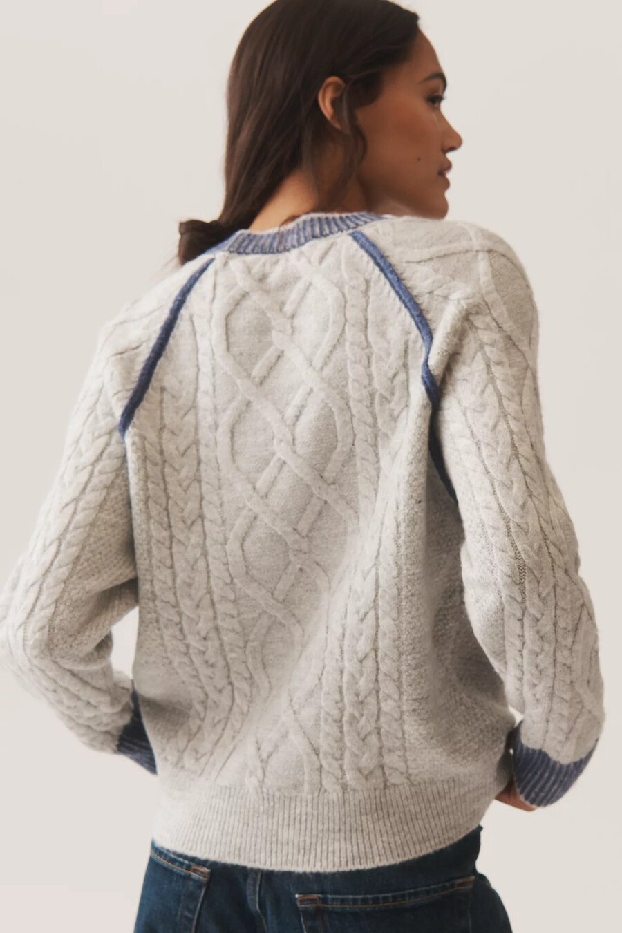 jersey bordado de punto trenzado pilcro