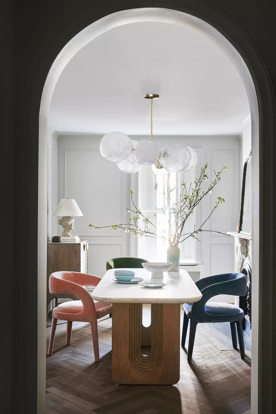 silla de comedor hagen de terciopelo