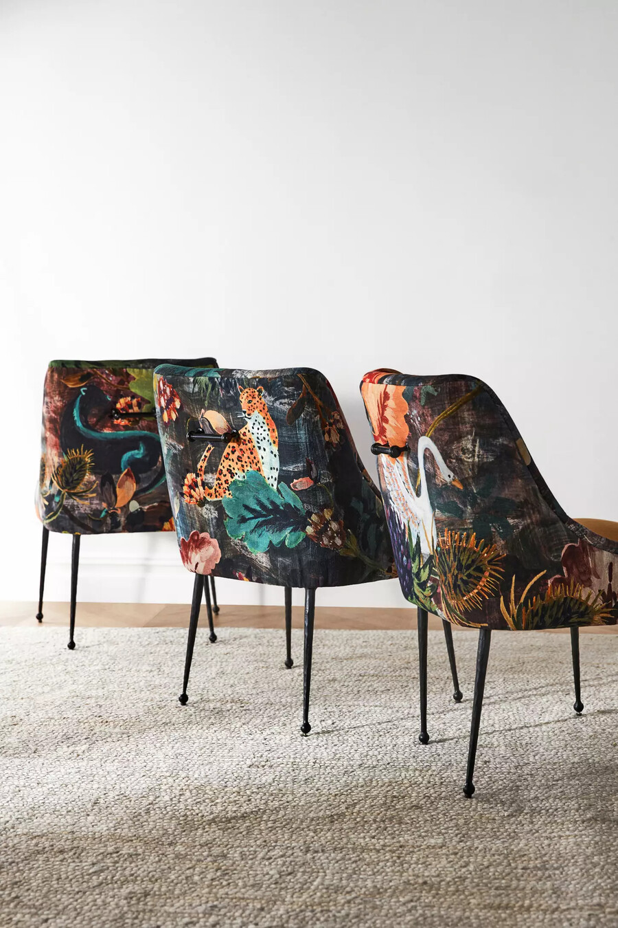 silla de comedor de terciopelo lena elowen