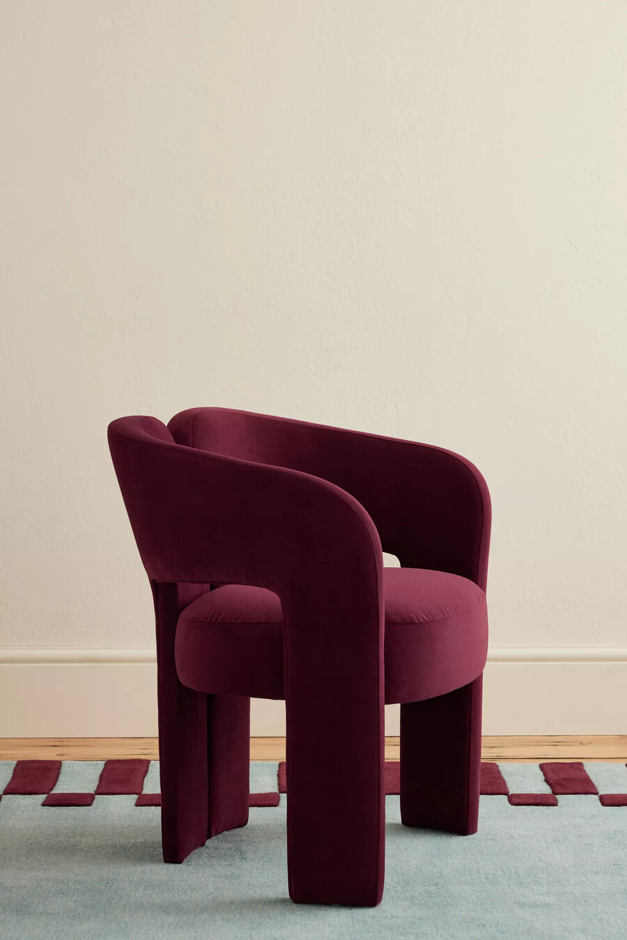 silla de comedor de terciopelo celeste