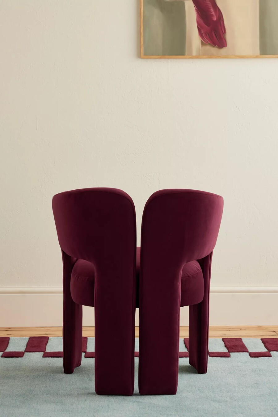 silla de comedor de terciopelo celeste