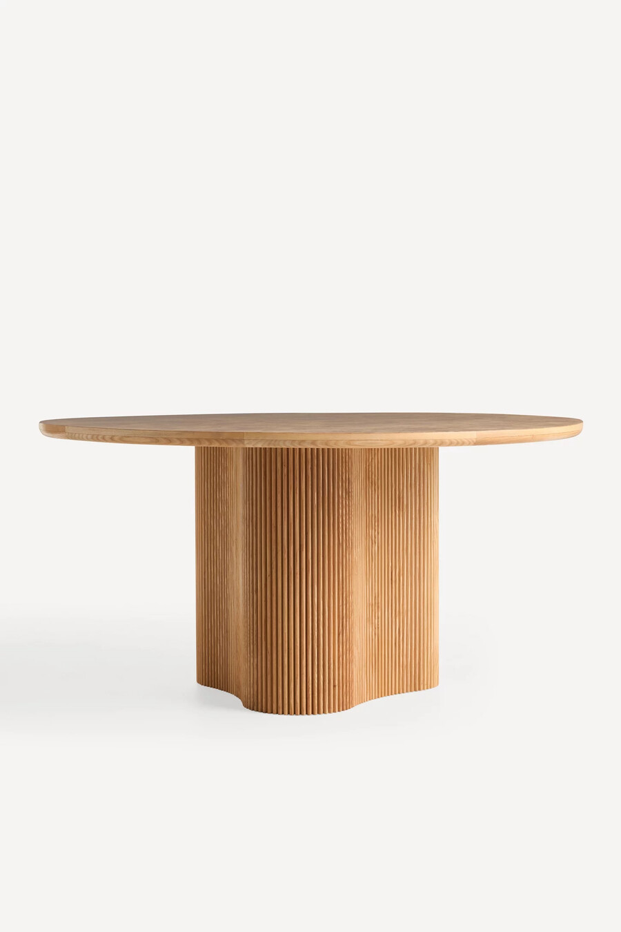 mesa de comedor redonda de madera scout