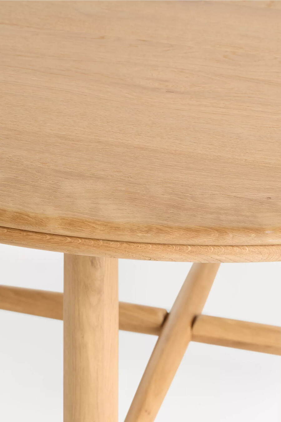 mesa de comedor redonda roma de 60 pulgadas de madera de roble