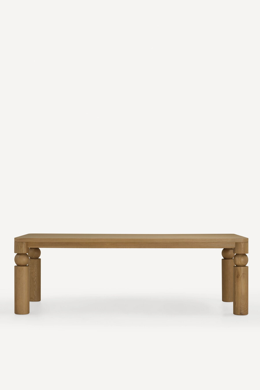mesa de comedor rectangular de madera torneada cas