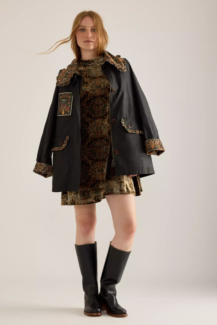 vestido mini ana-clara de barbour x farm rio