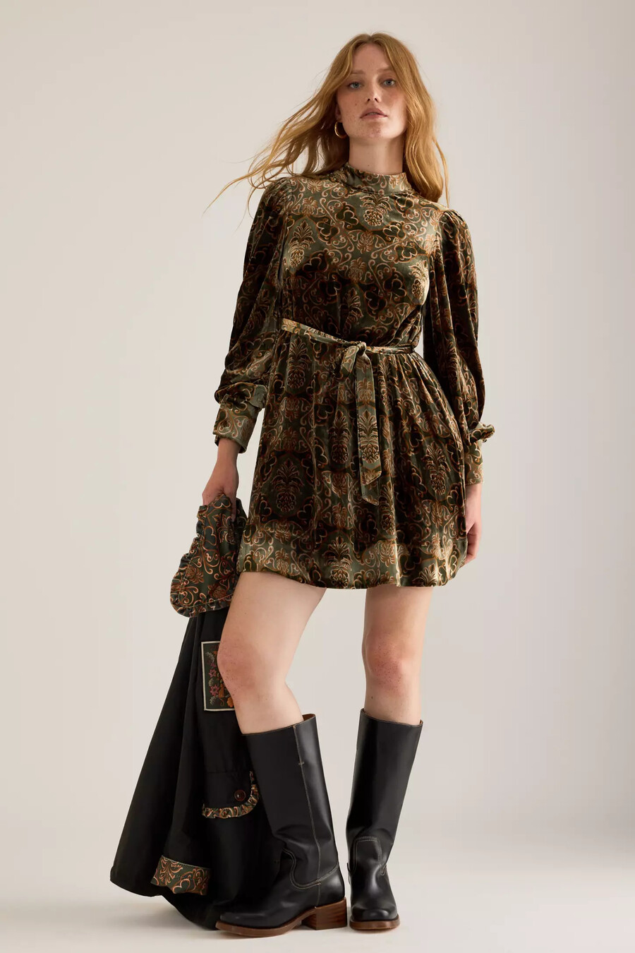 vestido mini ana-clara de barbour x farm rio