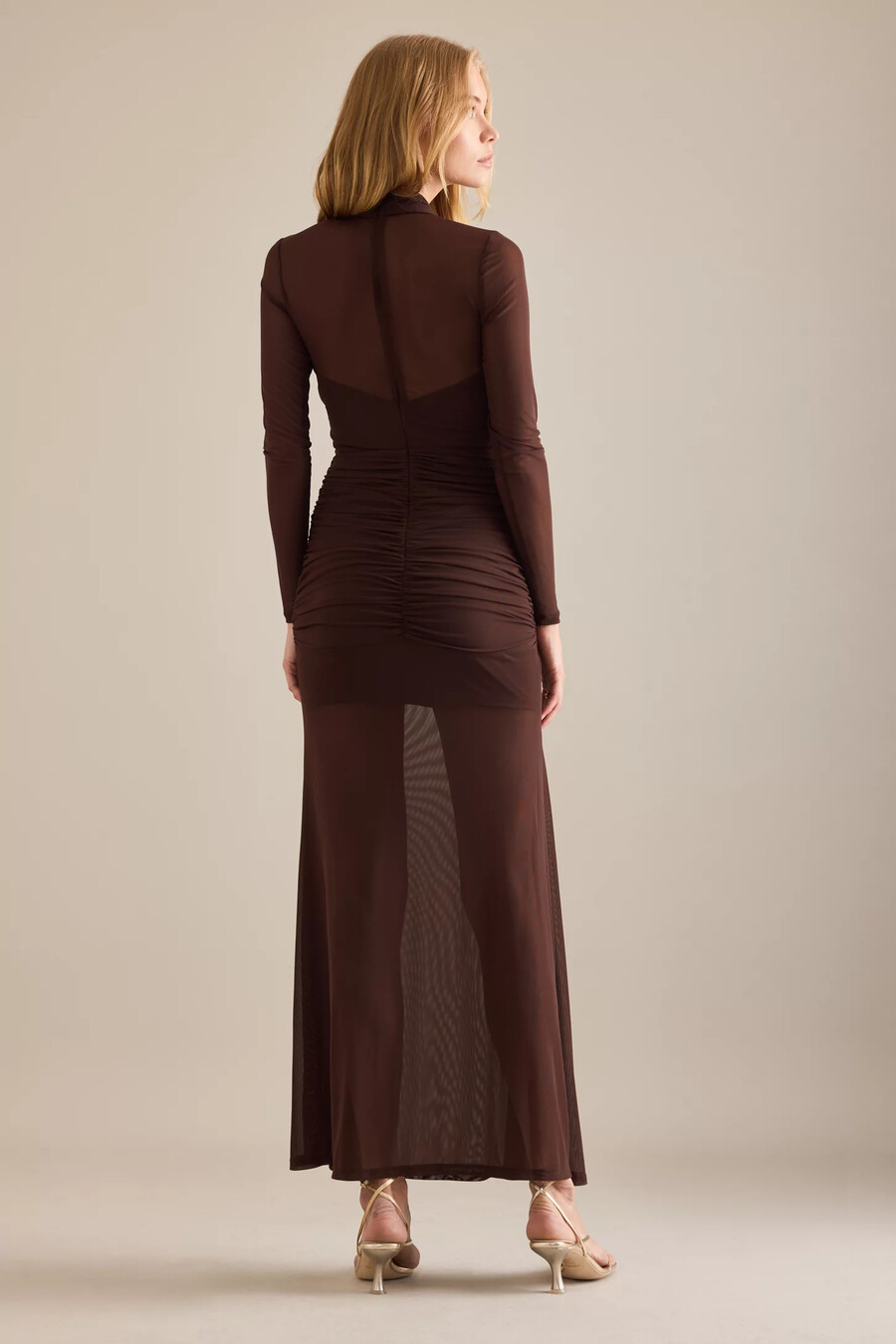 vestido largo cruzado veria de bardot