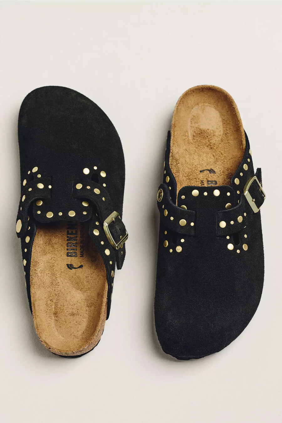 zuecos birkenstock boston rivets