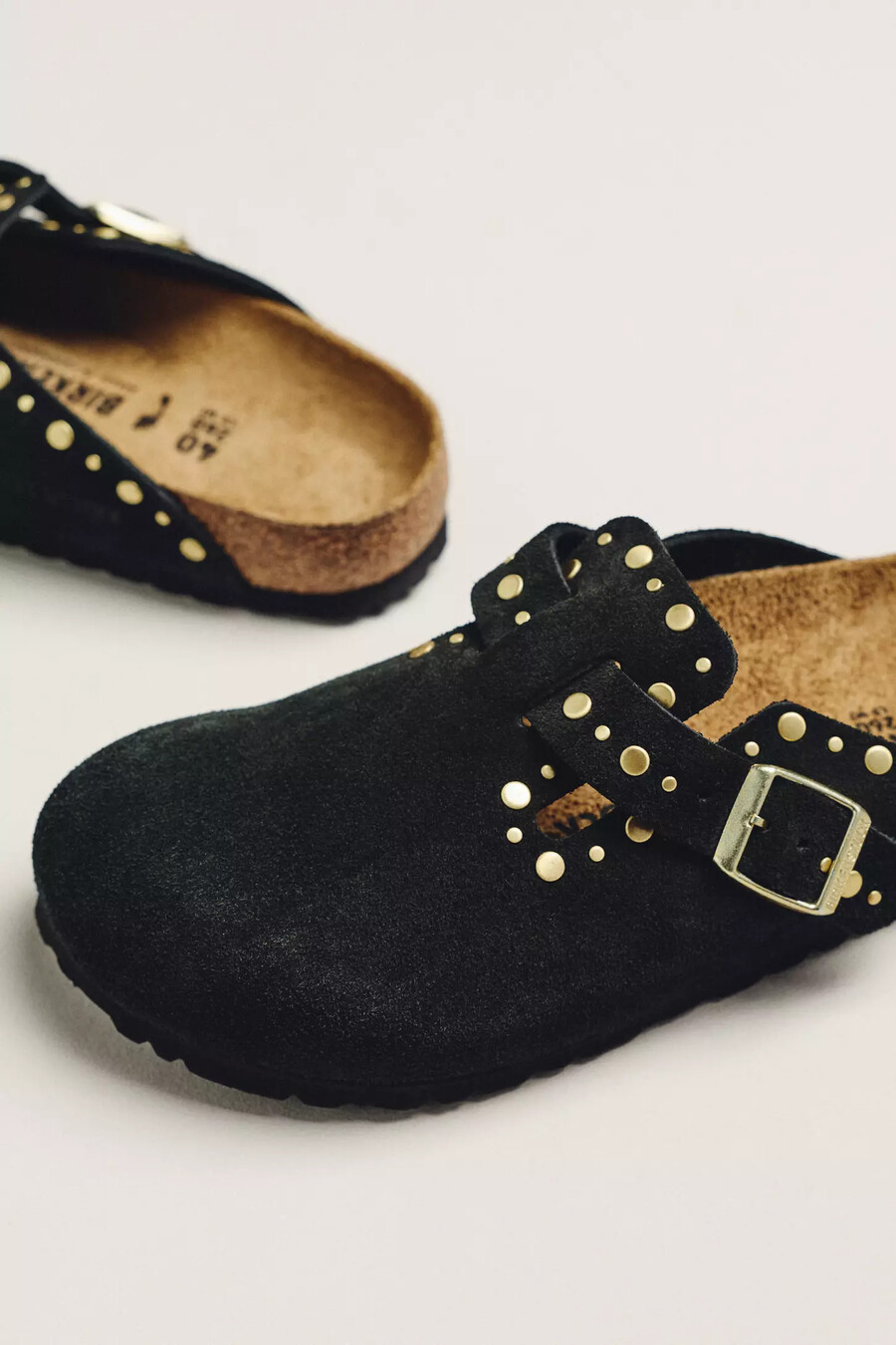 zuecos birkenstock boston rivets