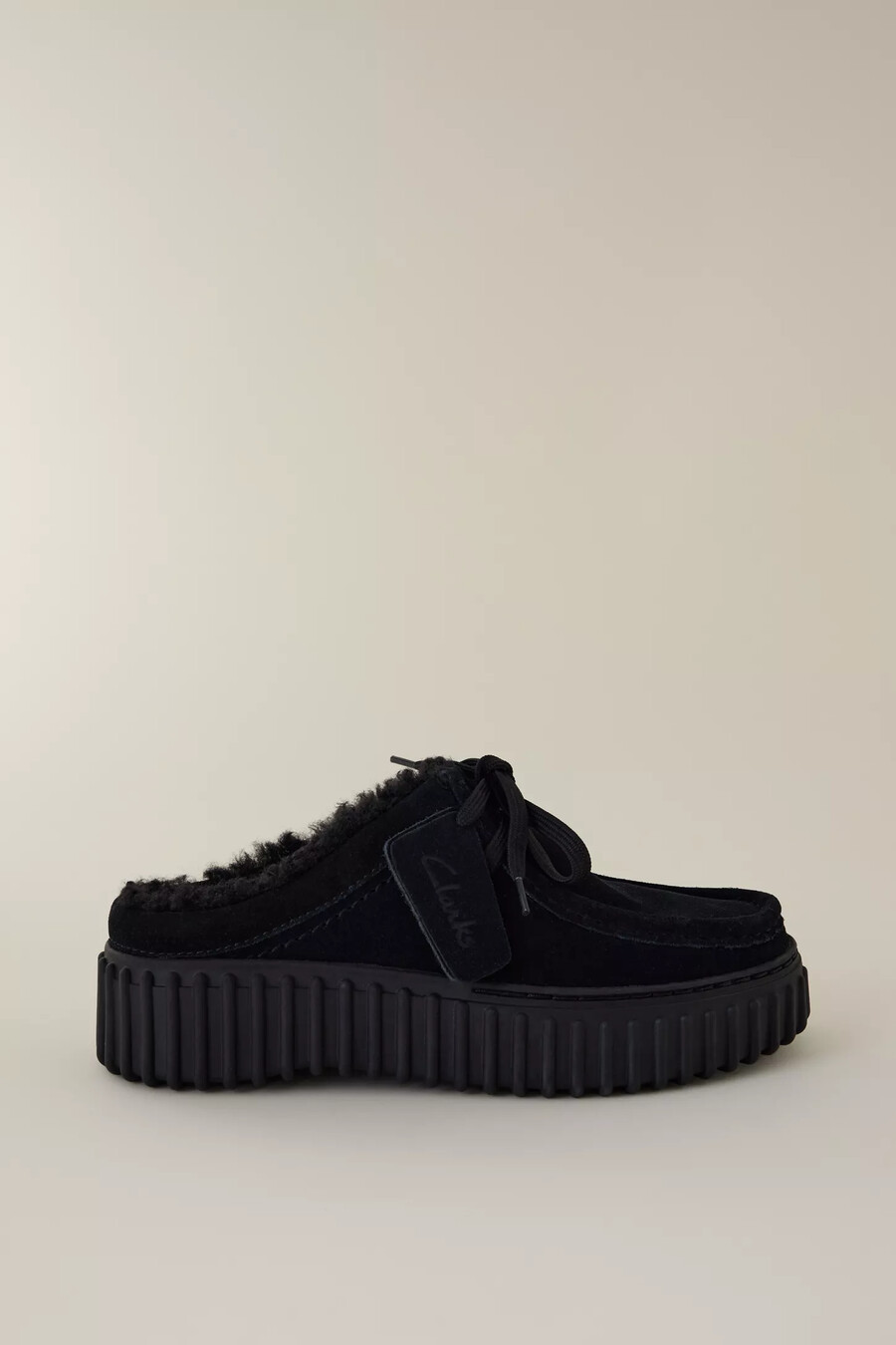 clarks shearling nomad mules