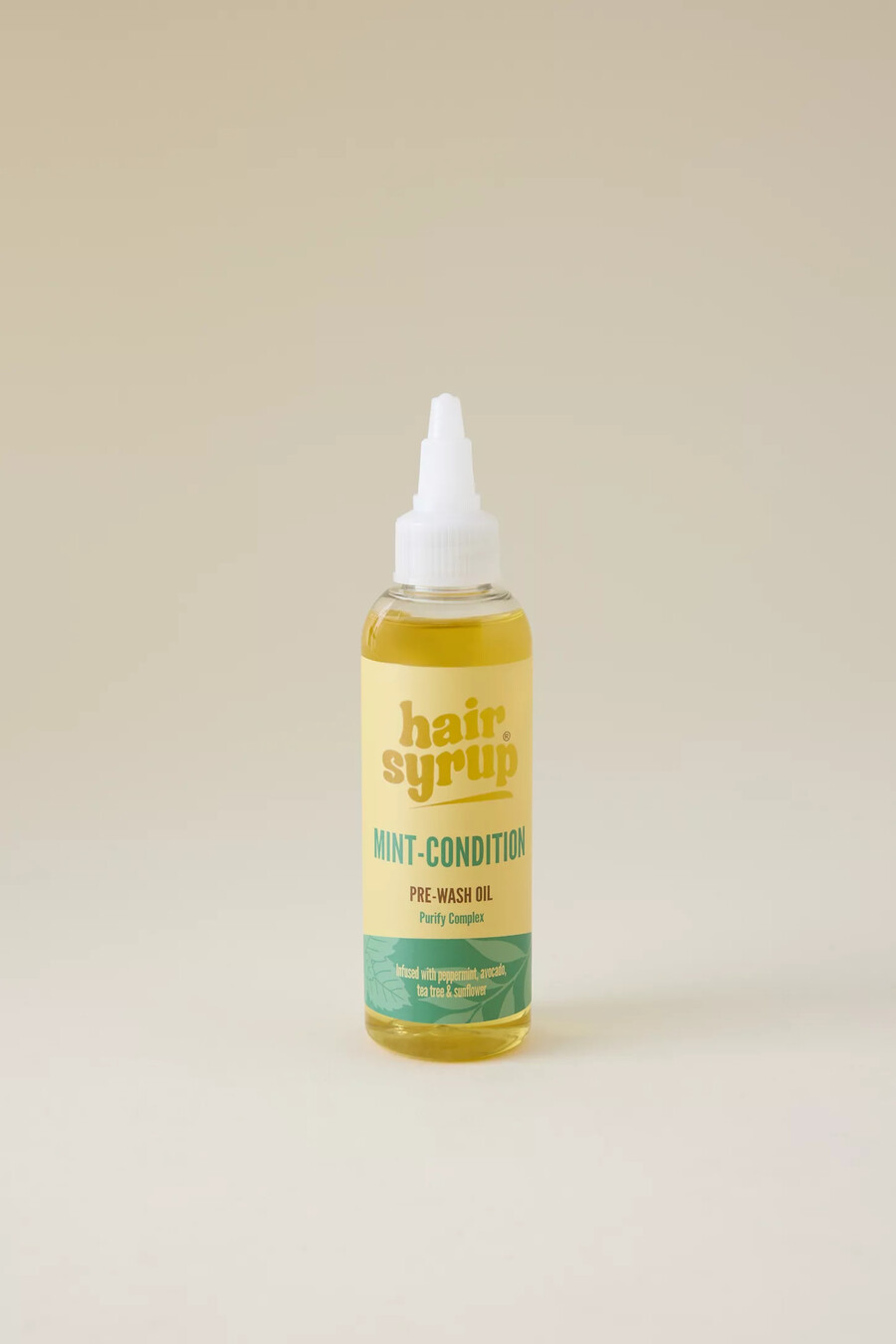 aceite capilar prelavado acondicionador de menta con jarabe para el cabello