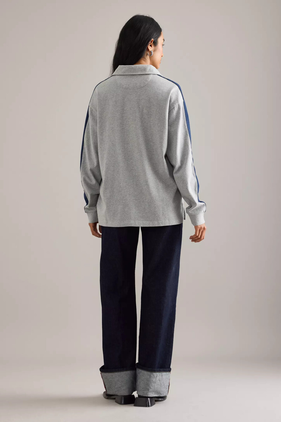 top de rugby con cuello en v damson madder verity