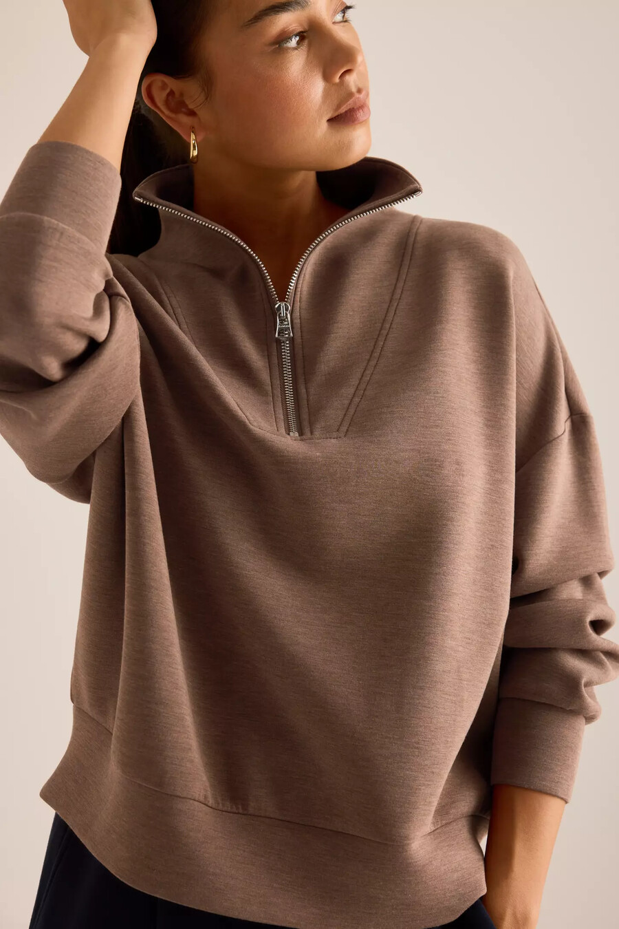 sudadera con media cremallera varley hawley