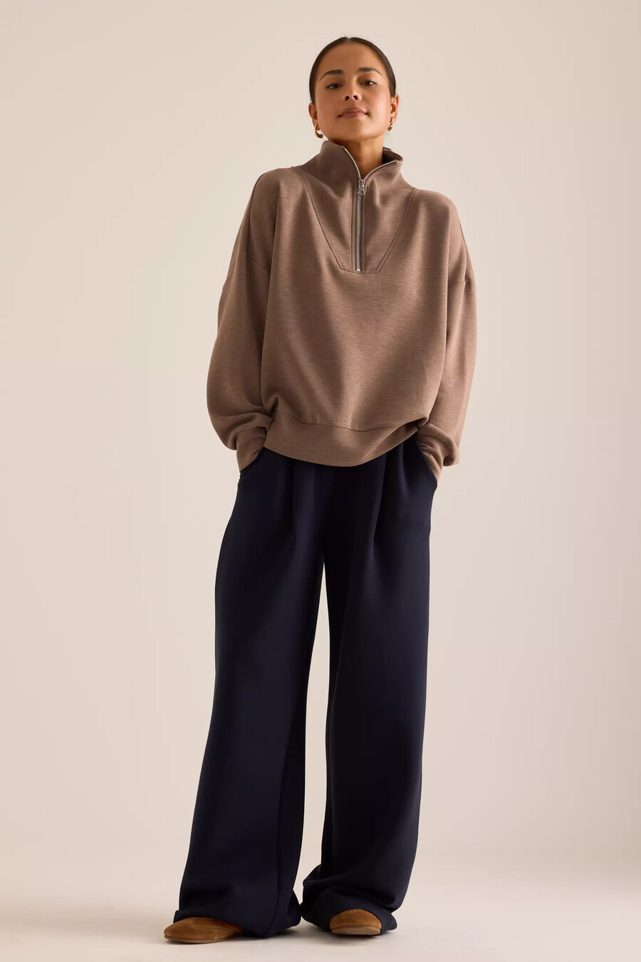 sudadera con media cremallera varley hawley