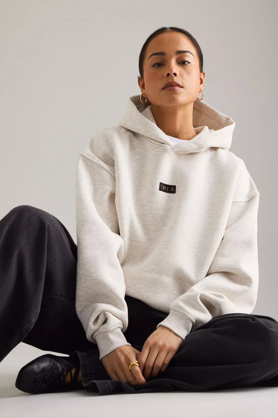 sudadera con capucha extragrande con gráfico para exteriores tala