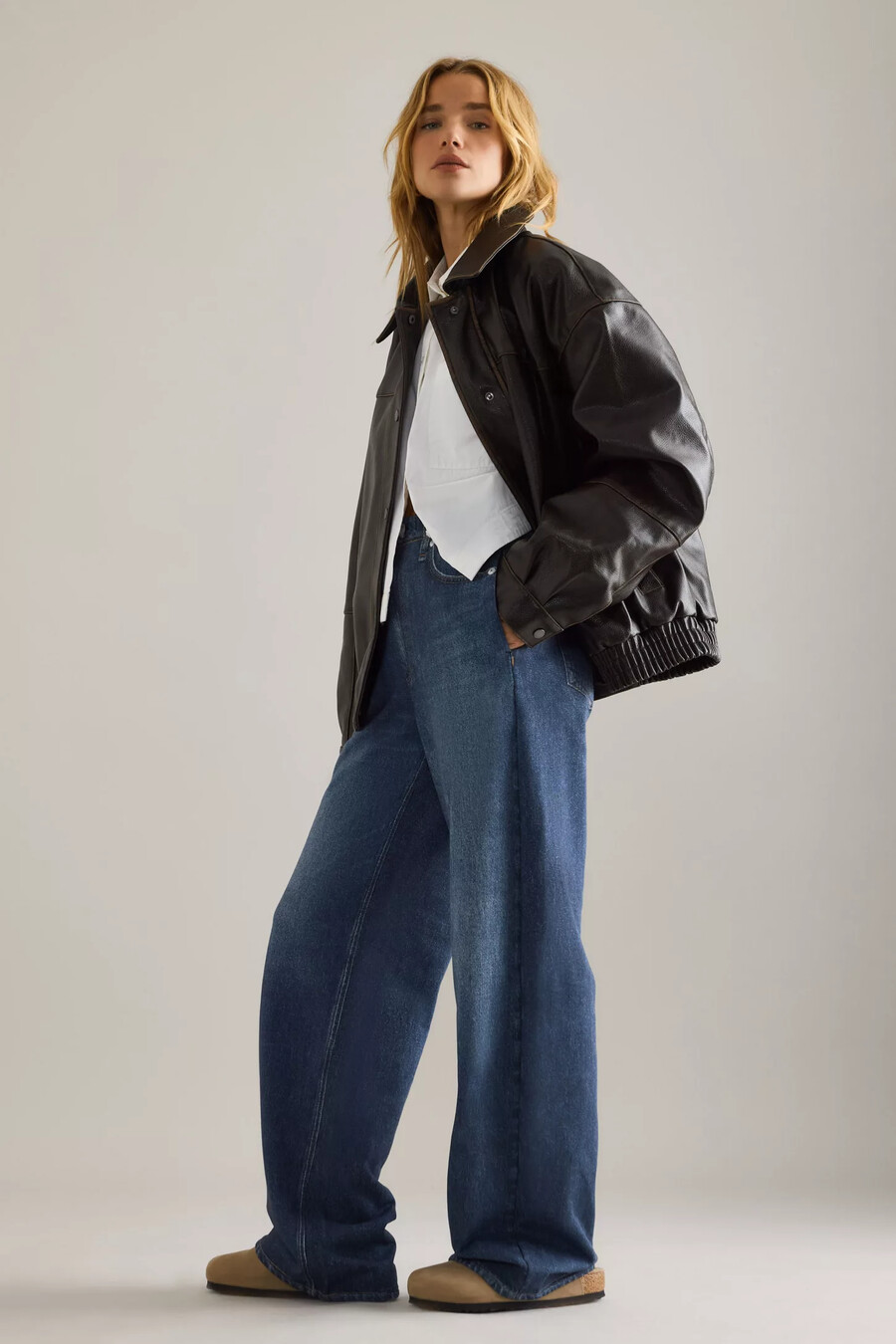 vaqueros de pierna ancha rag bone miramar terry