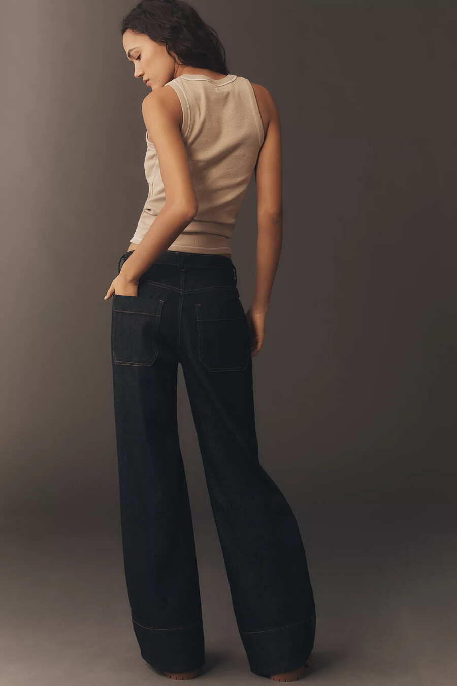 los jeans acampanados de tiro alto japoneses rylan de pilcro