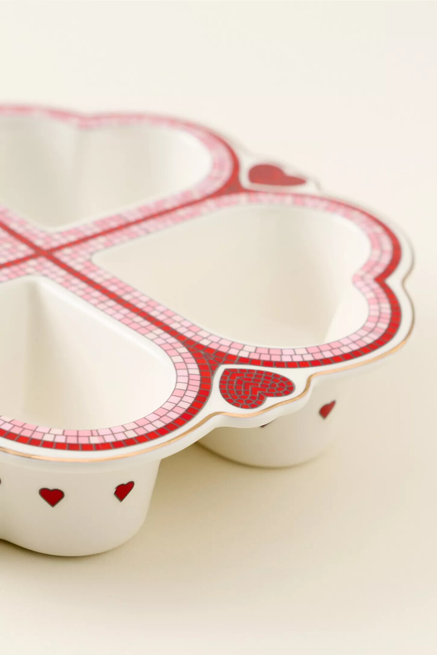 molde para muffins de cerámica bistro tile edición de san valentín