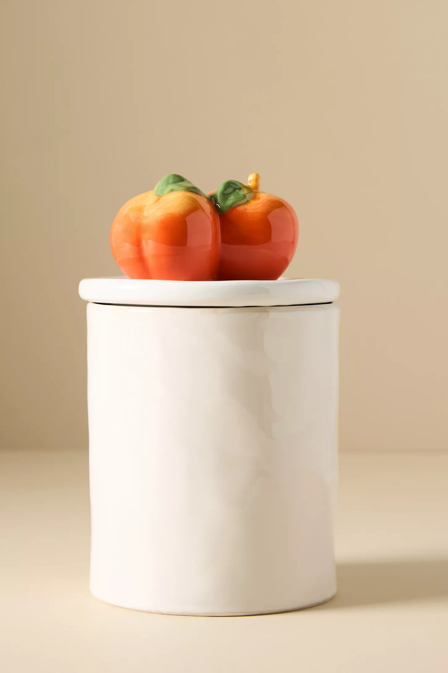 fruta peach - recipiente mediano de gres