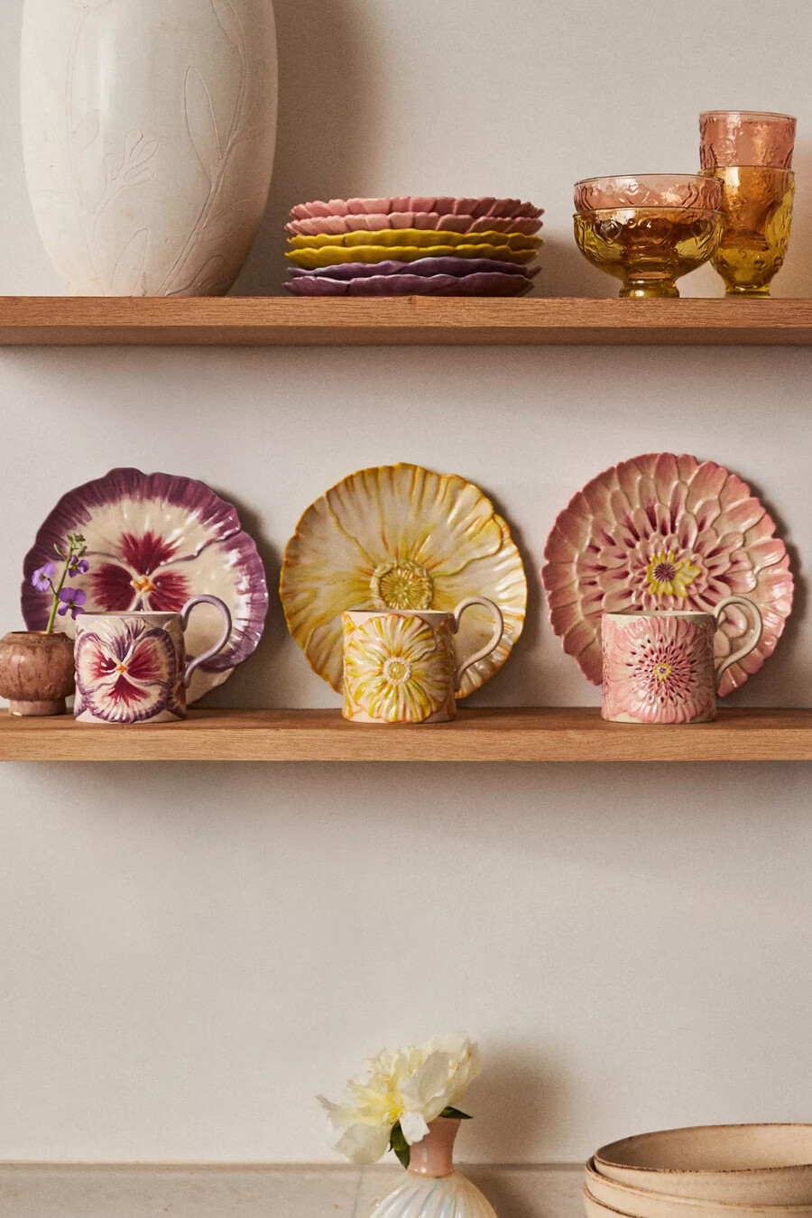 taza floral de nenúfar