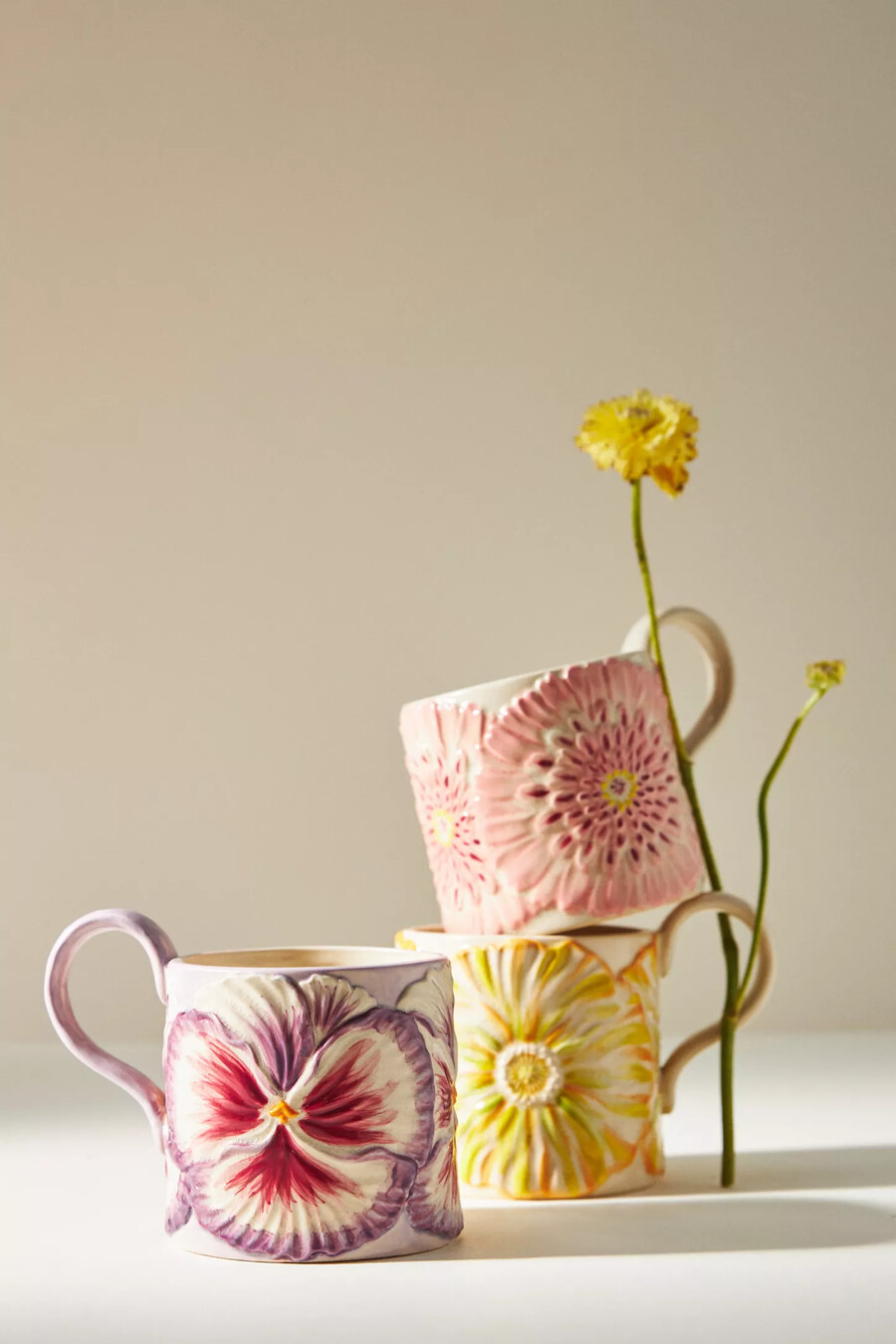 taza floral de nenúfar