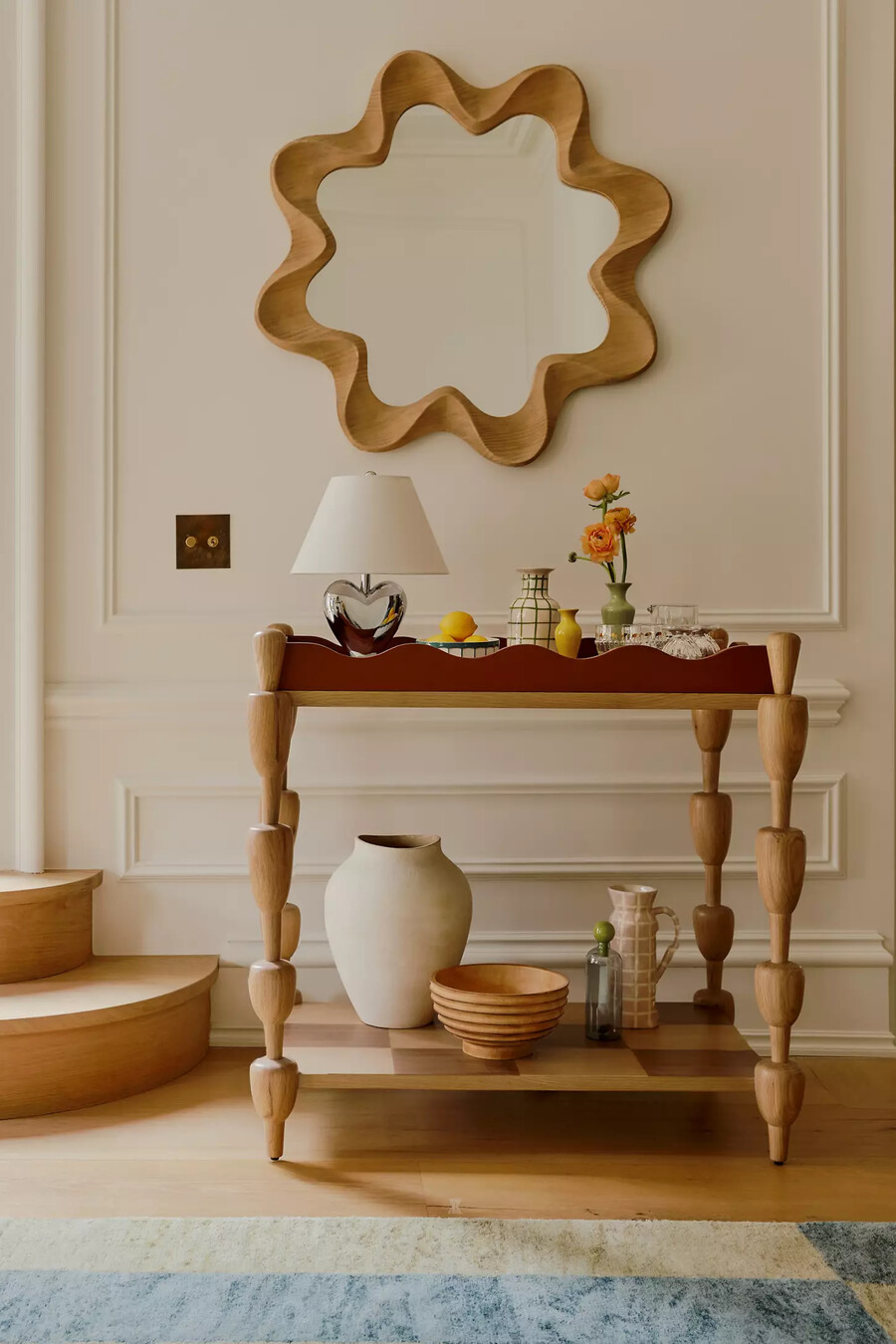 lámpara de mesa de corazón metálico amor