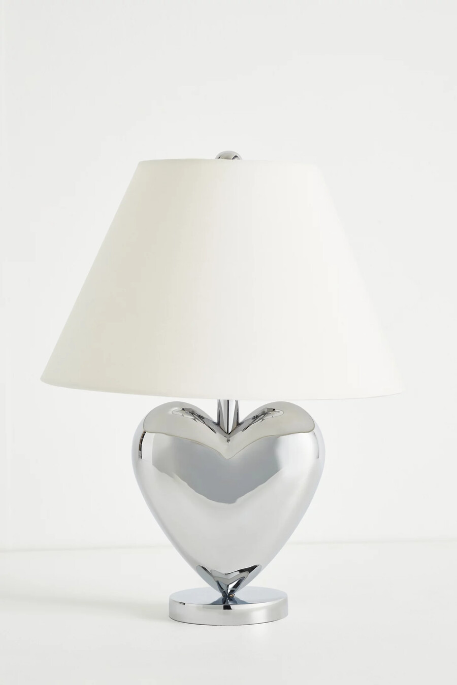 lámpara de mesa de corazón metálico amor