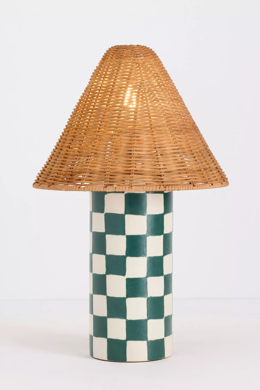 lámpara de mesa a cuadros merve kahraman