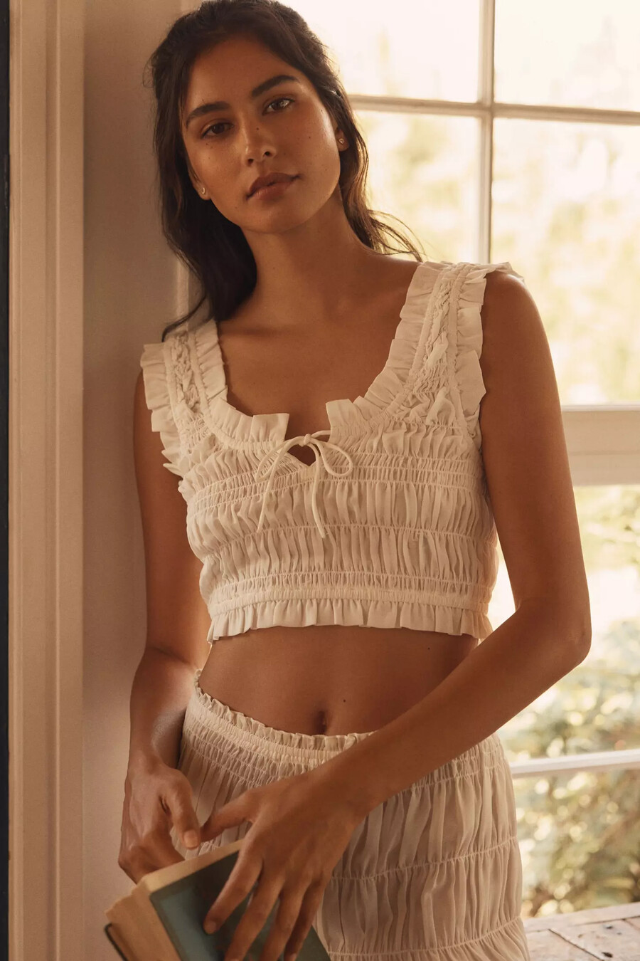 bralette transparente con volantes fruncidos de lyrebird