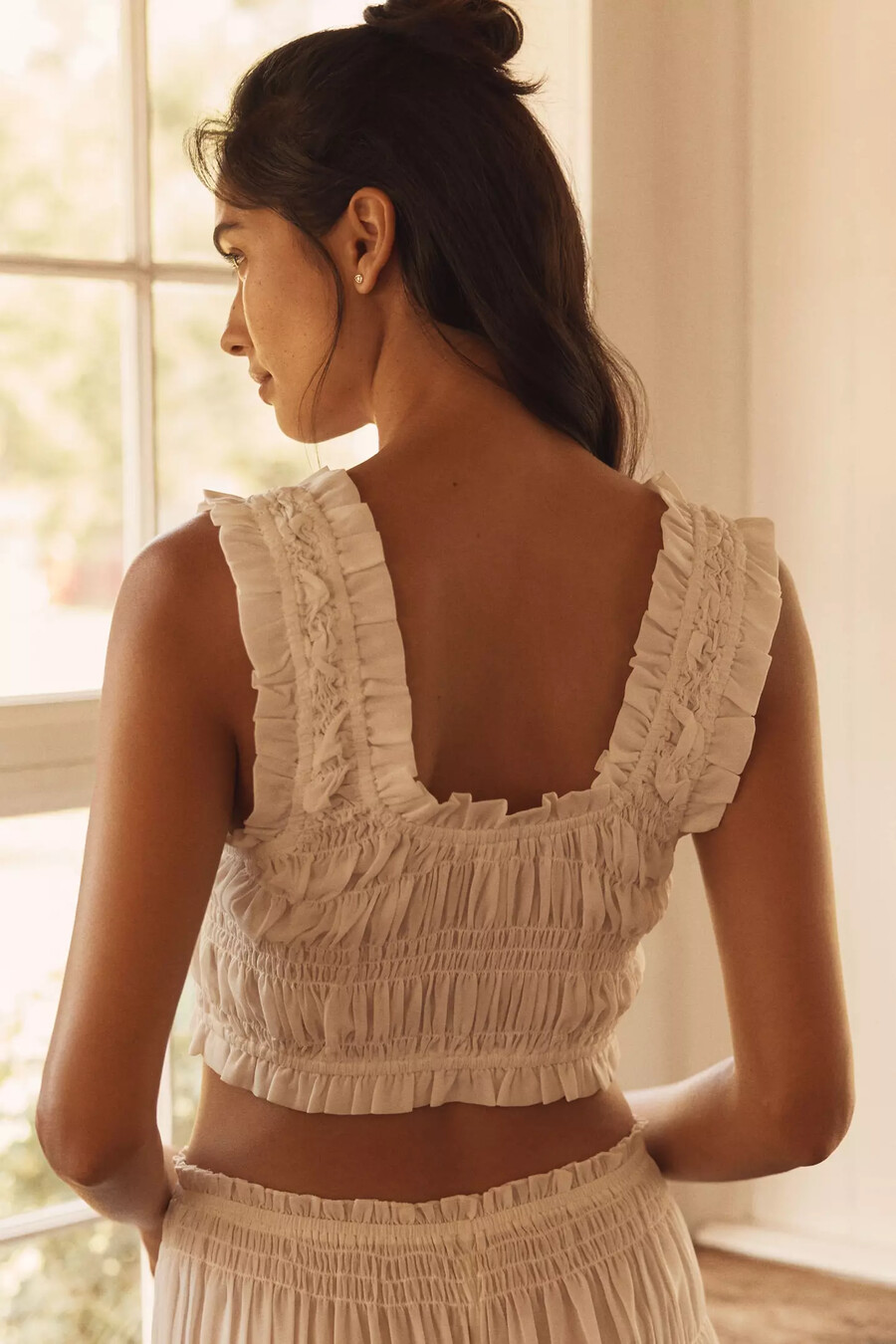 bralette transparente con volantes fruncidos de lyrebird