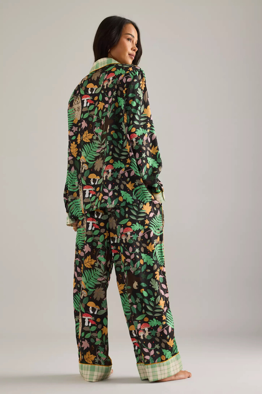 conjunto de pijama largo bosque mágico de karen mabon