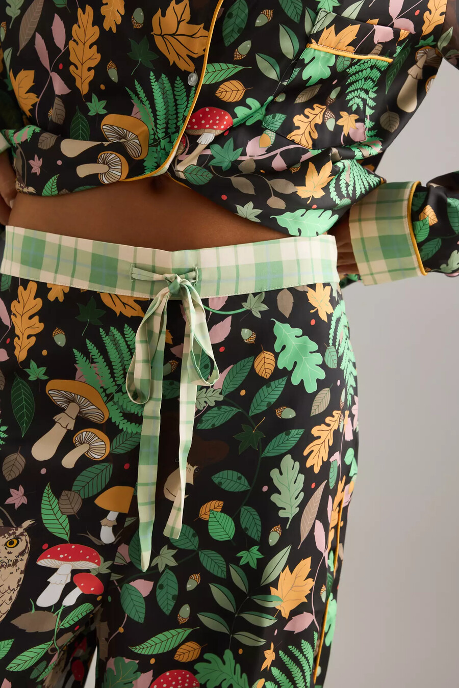 conjunto de pijama largo bosque mágico de karen mabon