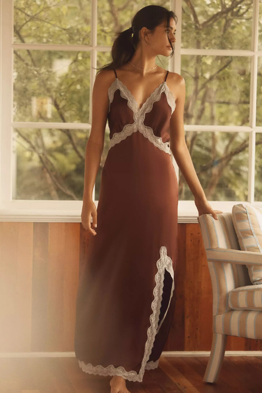 vestido lencero de seda love stories mist