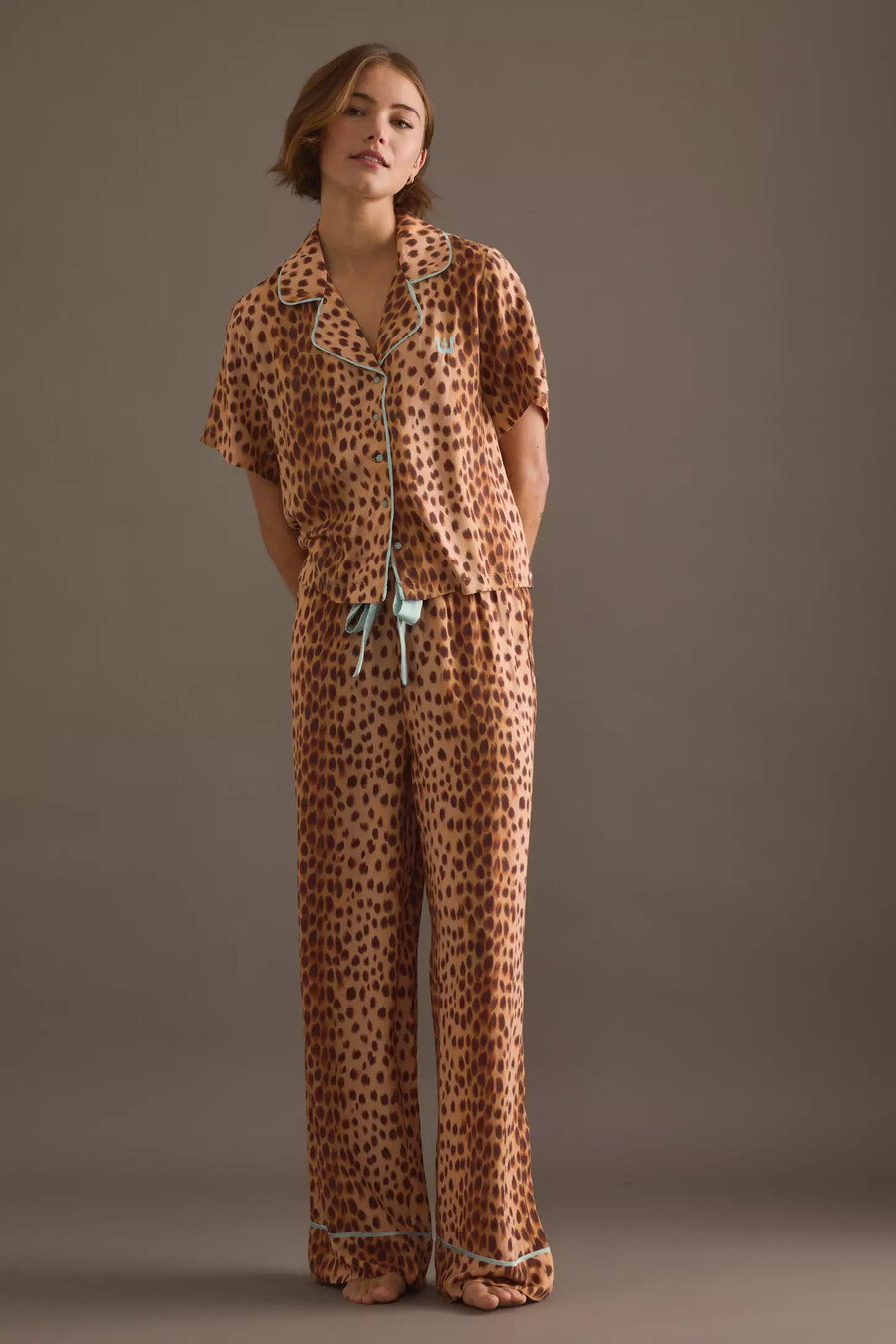 camisa de pijama de manga corta lyra wild lovers