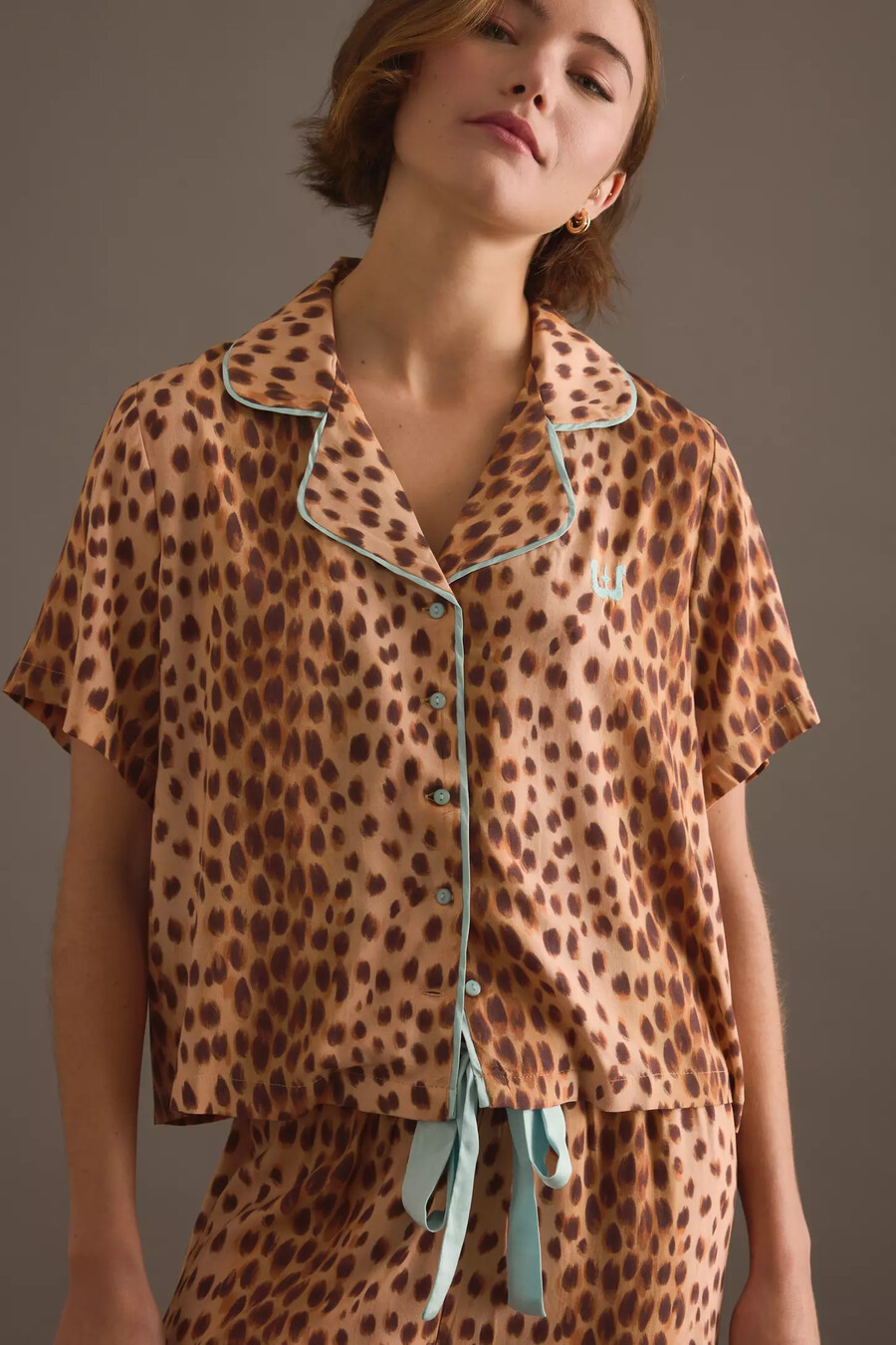 camisa de pijama de manga corta lyra wild lovers