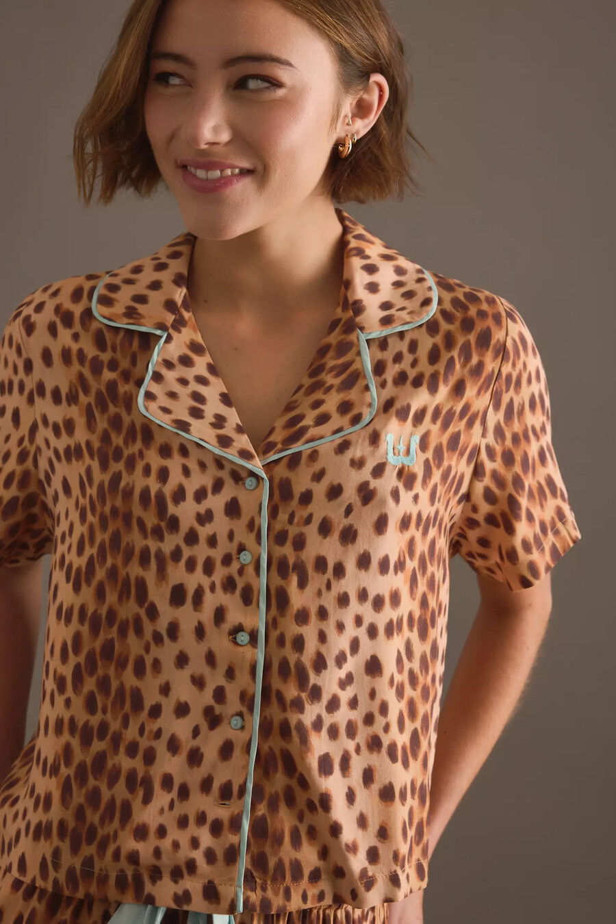camisa de pijama de manga corta lyra wild lovers