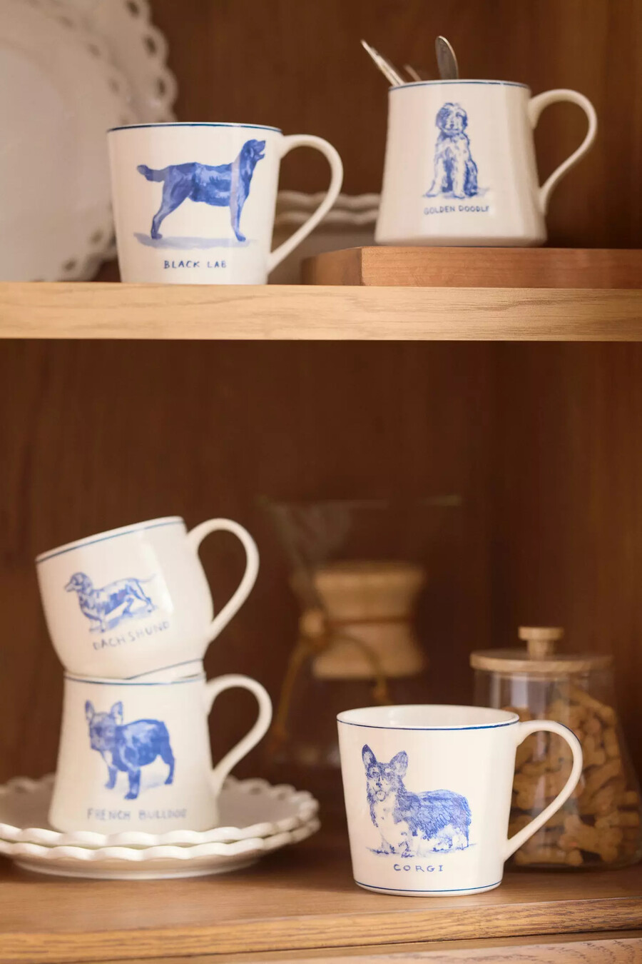 taza de cerámica con forma de perro de molly hatch