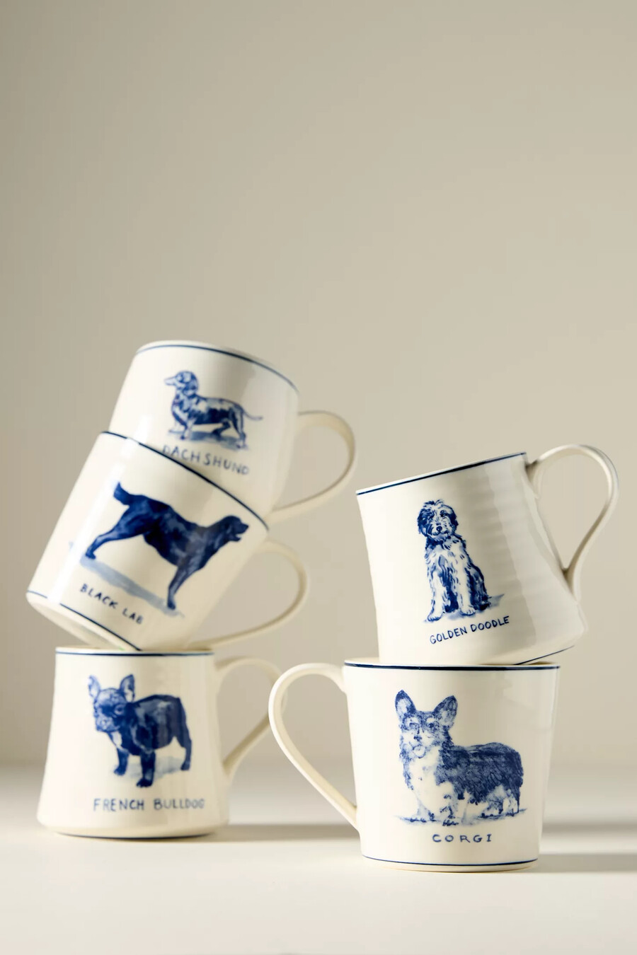taza de cerámica con forma de perro de molly hatch