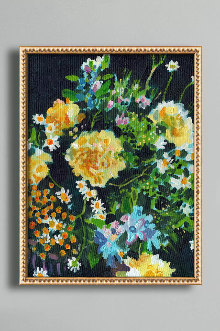 arte de pared con flores